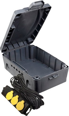 CASAYA Verteiler, 3-fach, Kabellänge: 8 m - schwarz