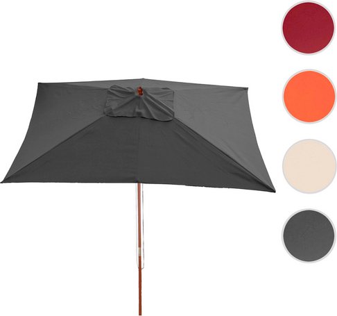 MVG Sonnenschirm »MVG-HA001«, 300 x 200 cm, Befestigungsmöglichkeit in 3 verschiedenen Höhen - grau