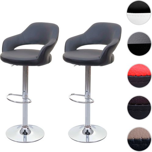 MVG Barhocker »MVG-F16«, 2er-Set, Um 360° drehbar - grau
