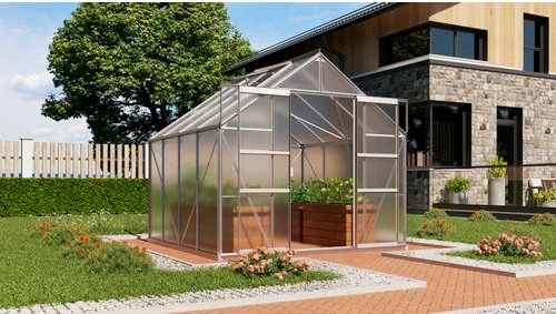 VITAVIA Gewächshaus »Mars Plus 6700«, BxHxL: 195 x 209,5 x 131 cm - silberfarben