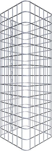 Gabiona Gabionensäule, silbergrau, Maschenweite 5 cm x 5 cm - silberfarben