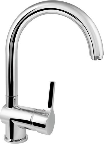 WELLWATER Einhebelmischer, verchromt, mit schwenkbarem Auslauf - silberfarben