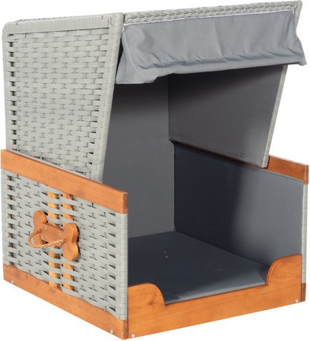 SUNNY SMART Hundestrandkorb, herausnehmbares Sitzpolster, LxBxH: 83x82x109 cm, grau