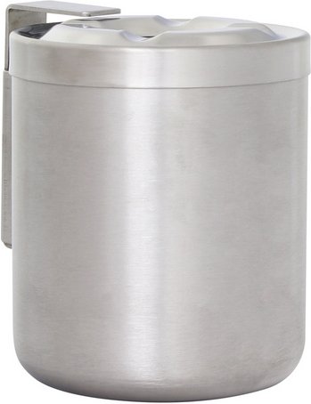 Rottner Tresor Wandaschenbecher, edelstahlfarben, Edelstahl, (B x H:) 10,2 x 12,5 cm - grau