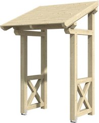SKANHOLZ Vordach »Potsdam 4«, 176 x 156 cm (BxT), nordische Fichte, natur - beige