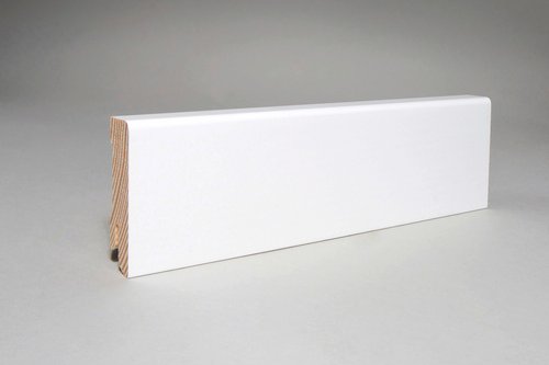 WUNDERWERK Sockelleiste, Länge: 240 cm, kubisch/modern, weiß - weiss