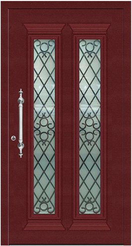 KNOCK Aluminium-Haustür »Marte«, purpur - rot