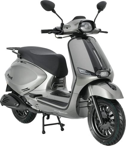 ALPHA MOTORS Motorroller »Napoli«, 50 ccm, 45 km/h, EURO 5 - silberfarben | schwarz