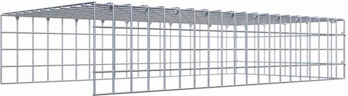 Thumbnail - Gabiona Gabione, silbergrau, Maschenweite 5 cm x 5 cm, C-Ring - silberfarben