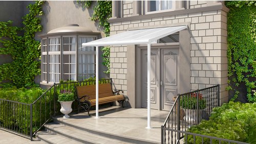 Thumbnail - PALRAM Terrassendach »Sierra«, Breite: 225 cm, Dach: Polycarbonat (PC), weiß - weiss