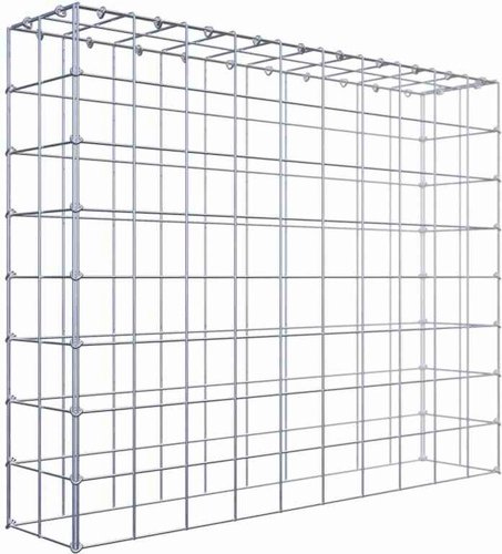 Gabiona Gabione, silbergrau, Maschenweite 10 cm x 10 cm, C-Ring - silberfarben