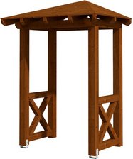 SKANHOLZ Vordach »Wesel 4«, 188 x 126 cm (BxT), nordische Fichte, nussbaum - braun