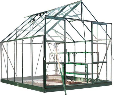 HALLS Gewächshaus »Magnum 108«, BxT: 257 x 322 cm, 3 mm Sicherheitsglas - gruen