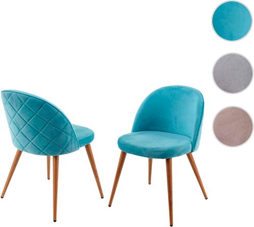 MVG Esszimmerstuhl »MVG-D53«, 2er-Set, Mit Fußbodenschoner - blau