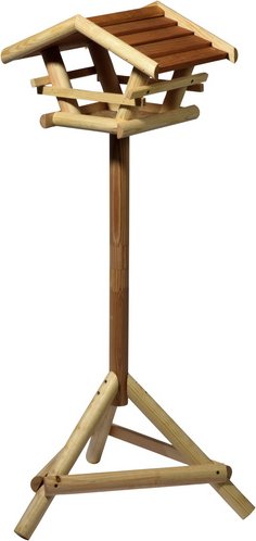 DOBAR Vogelfutterhaus, Holz, braun, für Wildvögel