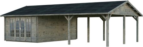 PALMAKO Gartenhaus »Irene«, Aufstellmaße BxTxH: 1006 x 619 x 316 cm, tauchgrundiert, Holz - grau