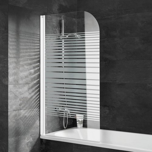 SCHULTE Badewannentrennwand »ExpressPlus«, BxH: 80 x 140 cm, Einscheiben-Sicherheitsglas (ESG) - weiss