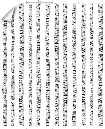 mySPOTTI Vliestapete »Sören«, Birken, weiß/schwarz, matt - weiss