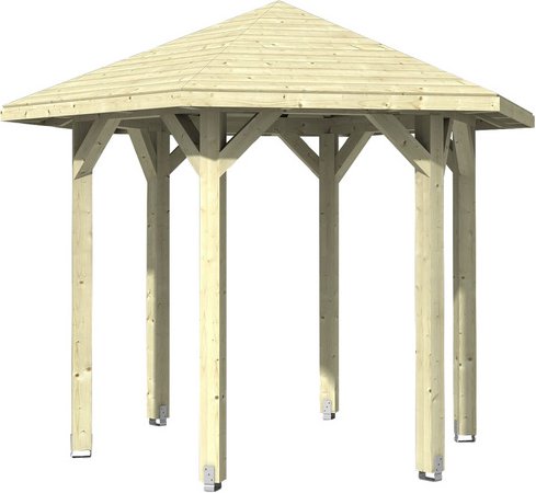SKANHOLZ Pavillon »Nancy 1«, Zeltdach, sechseckig, BxHxT: 360 x 292 x 312 cm - beige