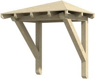 SKANHOLZ Vordach »Wesel 1«, 188 x 126 cm (BxT), nordische Fichte, natur - beige