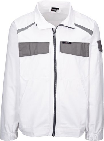 Thumbnail - safety and more Arbeitsjacke »EXTREME«, grau/weiß, Polyester/Baumwolle, Gr. M - weiss
