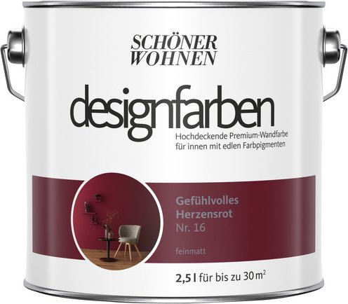 SCHÖNER WOHNEN FARBE Dispersionsfarbe, matt - rot