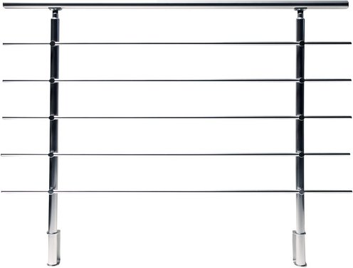 dieda Geländersystem, Aluminium, HxL: 120 x 150 cm, eloxiert - silberfarben