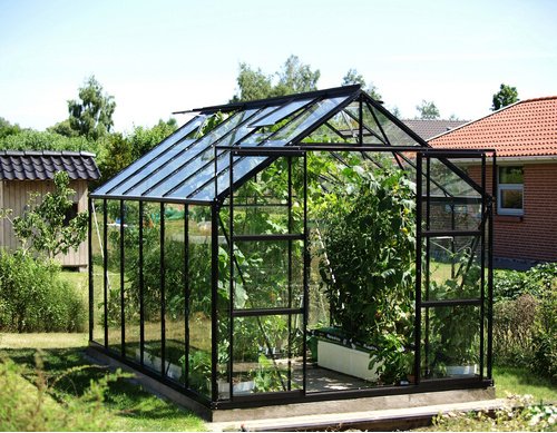 VITAVIA Gewächshaus »Uranus 9900«, 9,9 m², Aluminium/Glas, winterfest - schwarz