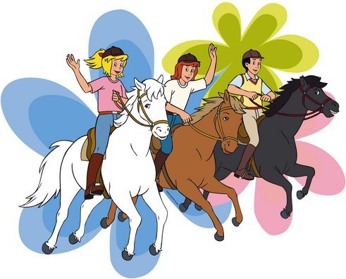 Bibi&Tina Wandtattoo »Bibi + Tina«, BxH: 40 x 33 cm - bunt