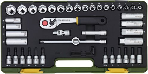 PROXXON Steckschlüsselsatz »Industrial«, Stahl, Schlüsselgröße: 6 bis 24 mm - gruen
