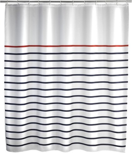 WENKO Duschvorhang »Marine«, BxH: 180 x 200 cm, Streifen, mehrfarbig - bunt