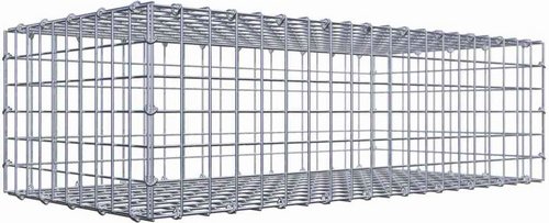 Gabiona Gabione, silbergrau, Maschenweite 5 cm x 5 cm, C-Ring - silberfarben