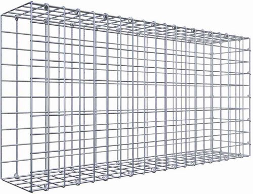 Gabiona Gabione, silbergrau, Maschenweite 5 cm x 5 cm, C-Ring - silberfarben