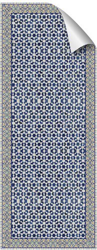 mySPOTTI Duschrückwand-Panel, fresh, Mosaikfliesenoptik, 255x100 cm - blau