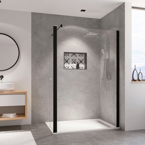 BREUER Seitenwand »Entra«, HxS: 200 x 0,6 cm - schwarz