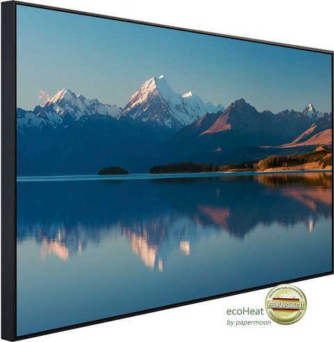 papermoon Infrarotheizung »EcoHeat - See vor Berg«, Matt-Effekt - bunt