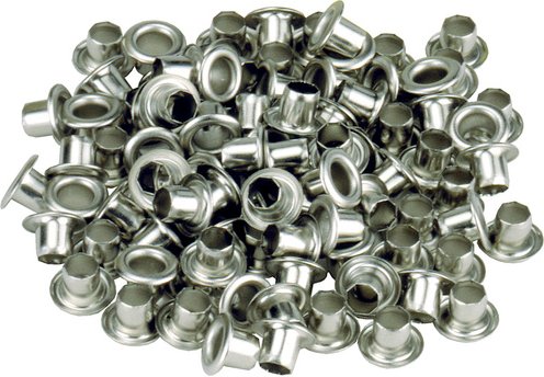 CONNEX Ösen, Metall, 100 Stück - silberfarben