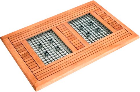 MERXX Fußrost, Eukalyptusholz (geölt), 88 x 57 x 2,5 cm - beige