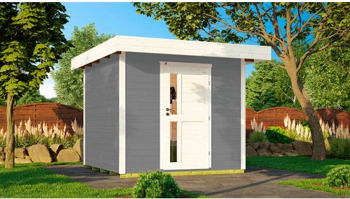 Thumbnail - WEKA Gartenhaus »172«, Holz, BxT: 275 x 314 cm (Außenmaße inkl. Dachüberstand) - grau