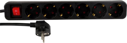 REV-Ritter Steckdosenleiste, BxHxL: 5,3 x 4,1 x 28 cm - schwarz