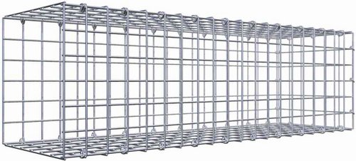 Gabiona Gabione, silbergrau, Maschenweite 5 cm x 5 cm, C-Ring - silberfarben