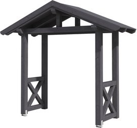 SKANHOLZ Vordach »Stralsund 4«, 289 x 116 cm (BxT), nordische Fichte, schiefergrau