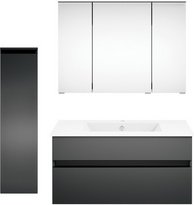 Get2You Badmöbel-Set »twenty one«, 4-teilig, Waschbecken BxHxT: 92 x 1,5 x 51 cm, montiert - grau