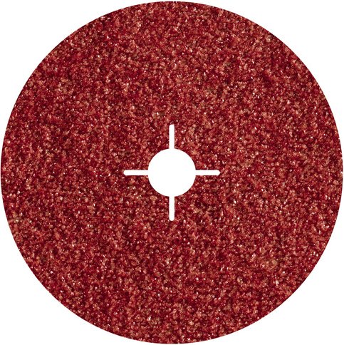 WOLFCRAFT Fiberschleifscheiben, Ø 125 mm, 5 Stück - rot