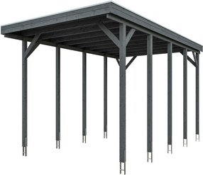 SKANHOLZ Caravan-Carport »Friesland Caravan«, 397 x 708 cm (BxT), schiefergrau