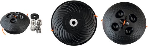 Arnold Fadenkopf für Motorsensen, Fadenlänge: 4,5 m, Kunststoff, für Rasentrimmer - schwarz