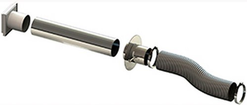 Jeremias Zuluftsystem, Für Schornsteine, Edelstahl - weiss