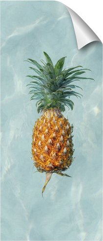 mySPOTTI Duschrückwand-Panel, fresh, Ananas, 210x90 cm - blau