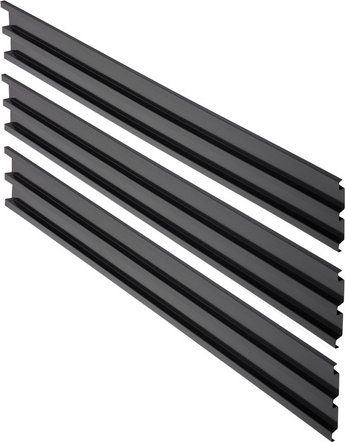 FLORAWORLD Steckzaunelement, 3er Set, anthrazit, Stahl, LxHxT: 179,7 x 23 x 2 cm - schwarz