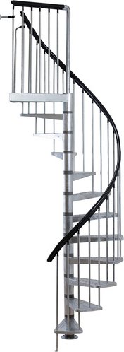 DOLLE Außenspindeltreppe »Gardenspin«, 11 Lochblechstufen, grau, 282 cm Geschosshöhe